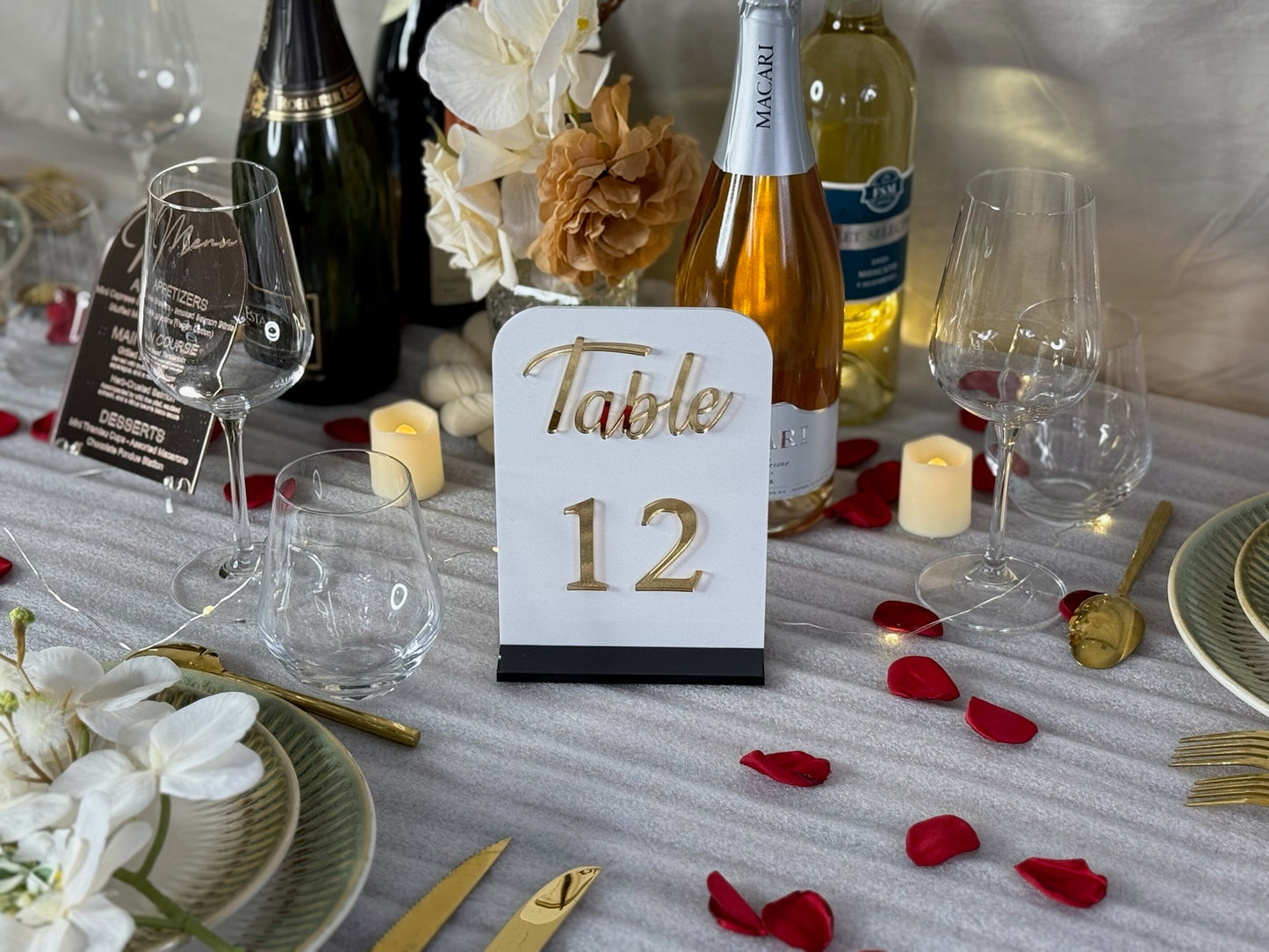 Table Number Sign - Customizable - Design 3