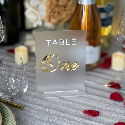 Table Number Sign - Customizable - Design 1