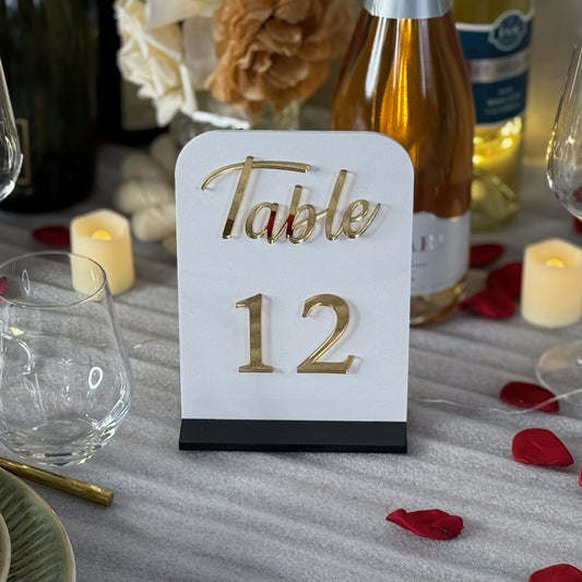 Table Number Sign - Customizable - Design 3