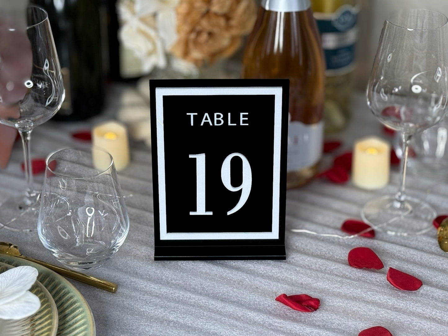 Table Number Sign - Customizable - Design 5