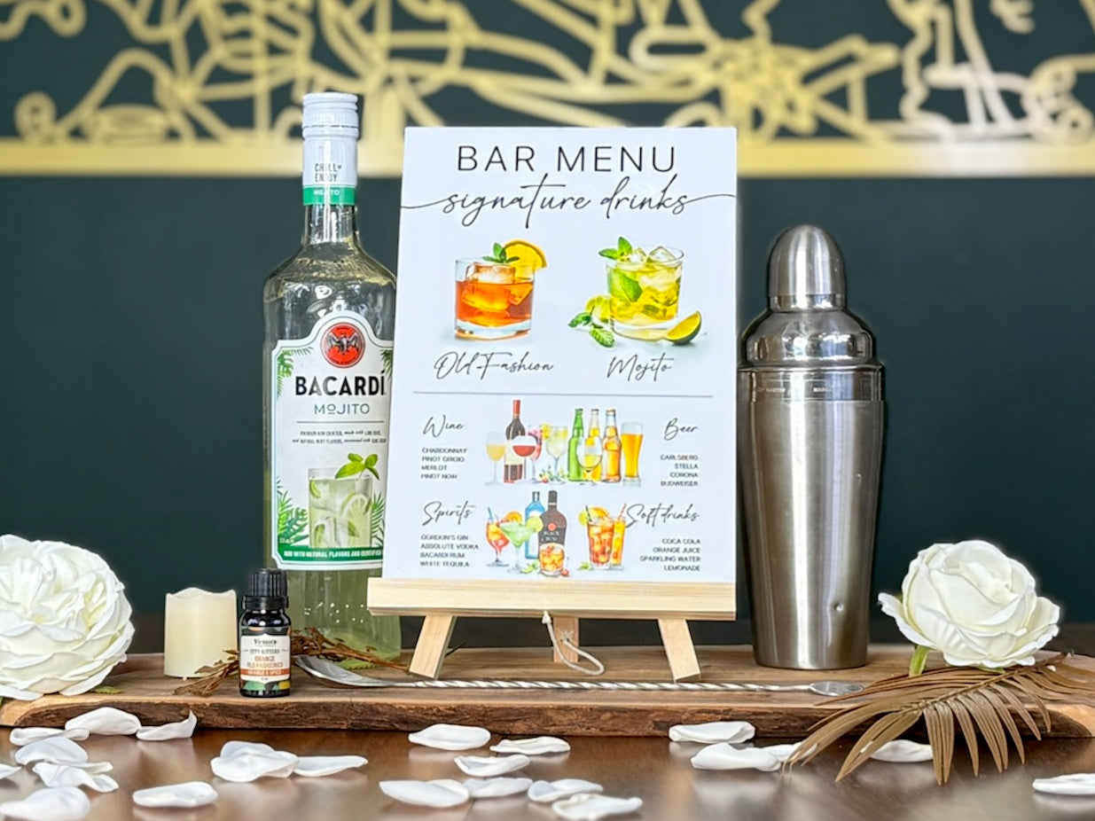 Bar Menu Sign - Customizable - Design 2