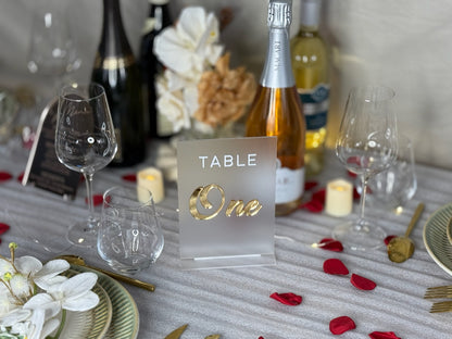 Table Number Sign - Customizable - Design 1